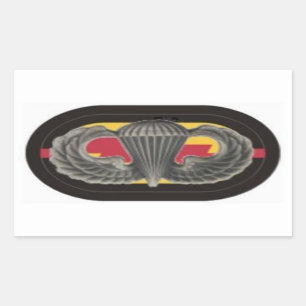 Jump Wings sur 1st Bn RANGER Stickers Oval
