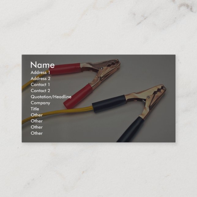 Jumper cables business card (Front)