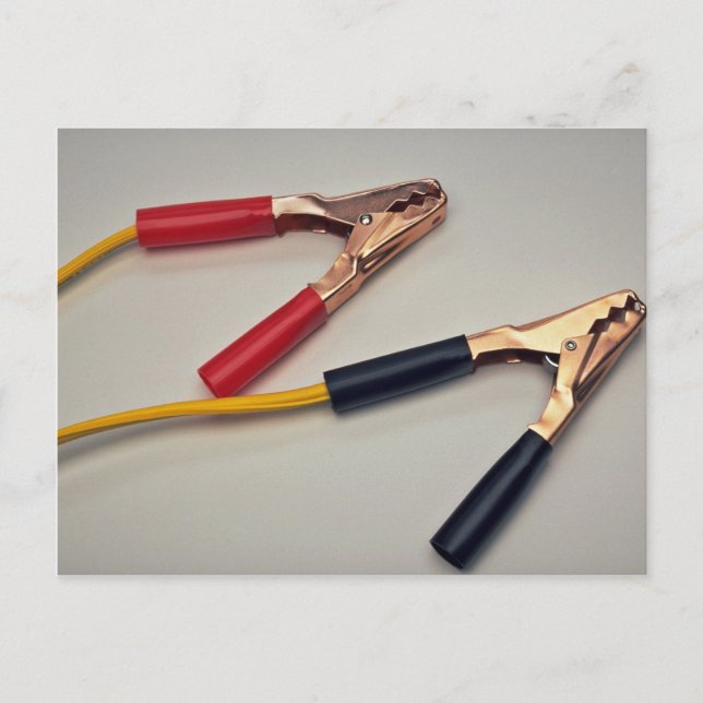 Jumper cables postcard (Front)