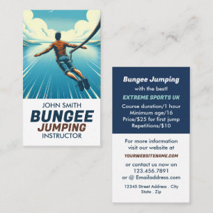 Jumper Design - Bungee Jumping Instructor Business Card