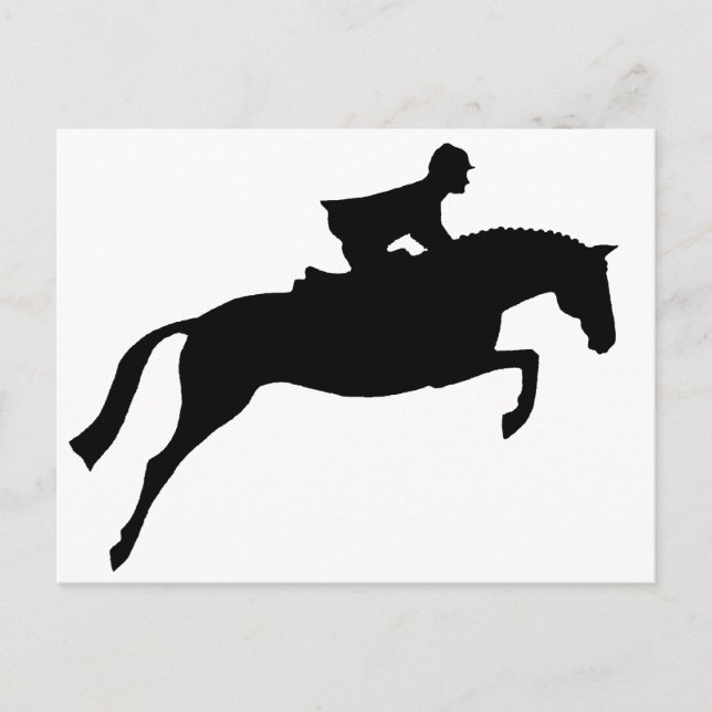 Jumper Horse Silhouette Postcard (Front)