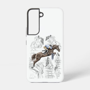 Jumper Horses Fences Montage Samsung Galaxy Case