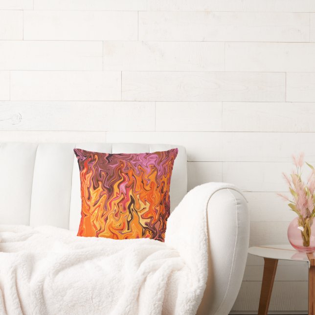 Jumpin' Flames...... Throw Pillow (Couch)