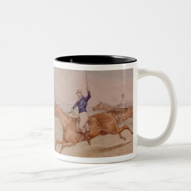 Jumping a Fence Two-Tone Coffee Mug (Right)