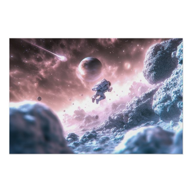 Jumping Astronaut Poster (Front)