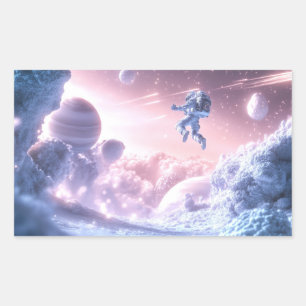 Jumping Astronaut Sticker