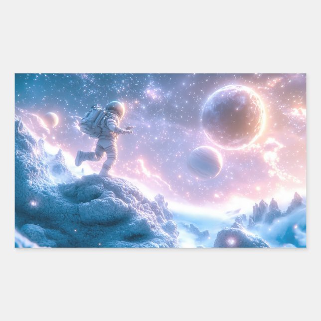 Jumping Astronaut Sticker (Front)