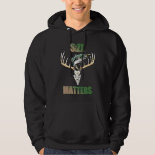 Jumping Bass over Deer Horns and Skull Hoodie