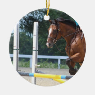 Jumping Bay horse ornament