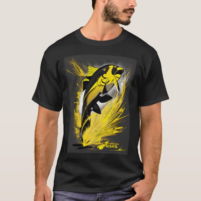 JUMPING BIG FISH. T-Shirt (Front)