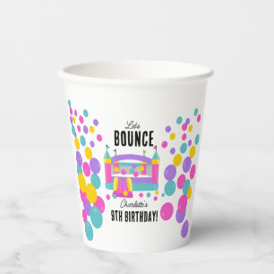 Jumping Bouncy Castle Girls Birthday Party Paper Cups