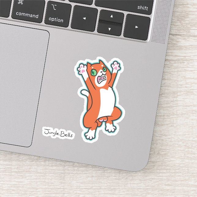 Jumping cat sticker (Detail)