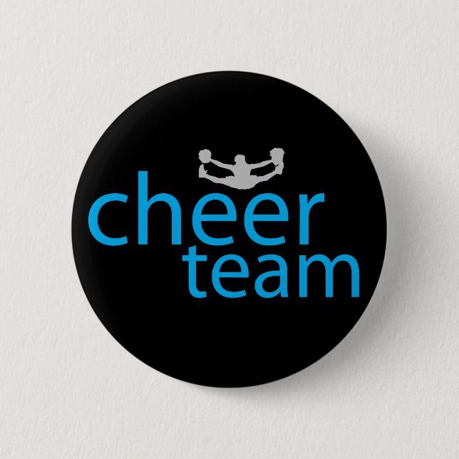Jumping Cheerleader Team Gear 2 Inch Round Button (Front)