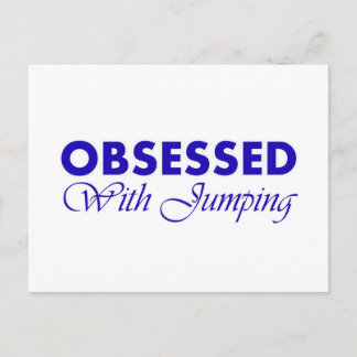 Jumping design postcard