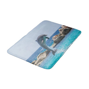 Jumping Dolphin Bath Room Rug Mat Home Decor