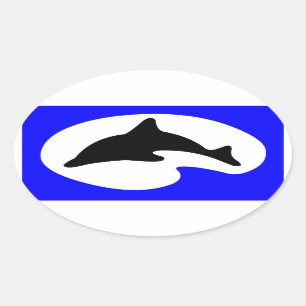 Jumping Dolphin Vintage Divers Sticker