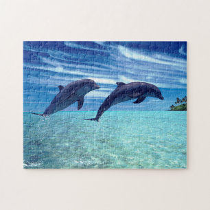 Jumping Dolphins in the Caribbean, Jigsaw Puzzle