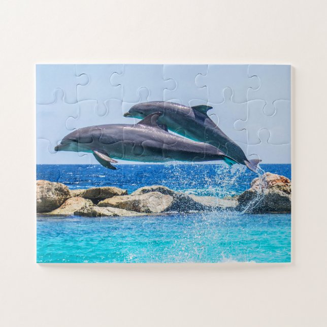 Jumping Dolphins Jigsaw Puzzle (Horizontal)