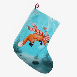 Jumping Fox Christmas Stocking
