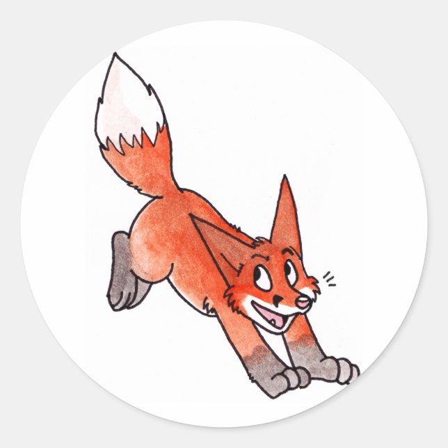 Jumping Fox Stickers (Front)