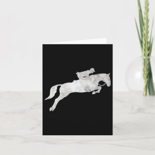 Jumping Galloping Horse Horseck Riding Vintage Hor Card