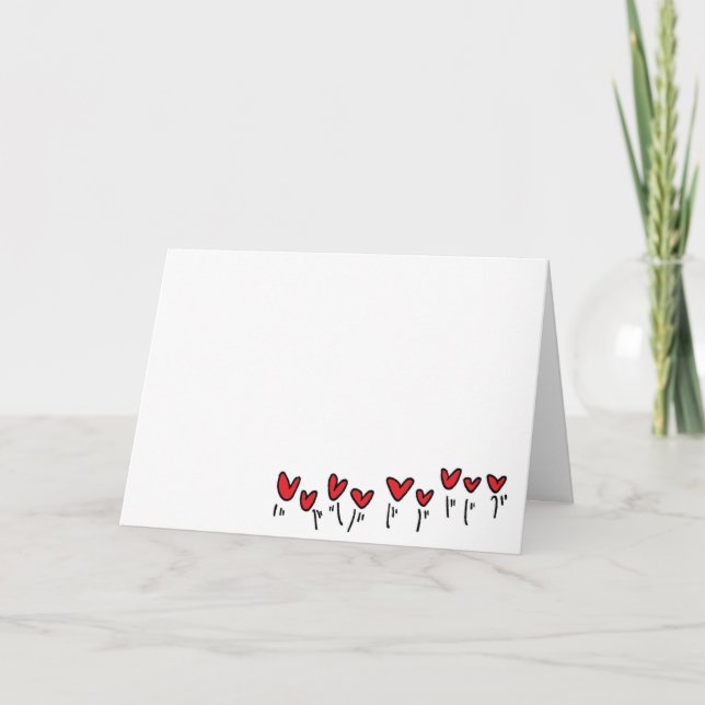"Jumping Hearts" Valentine Card (Front)