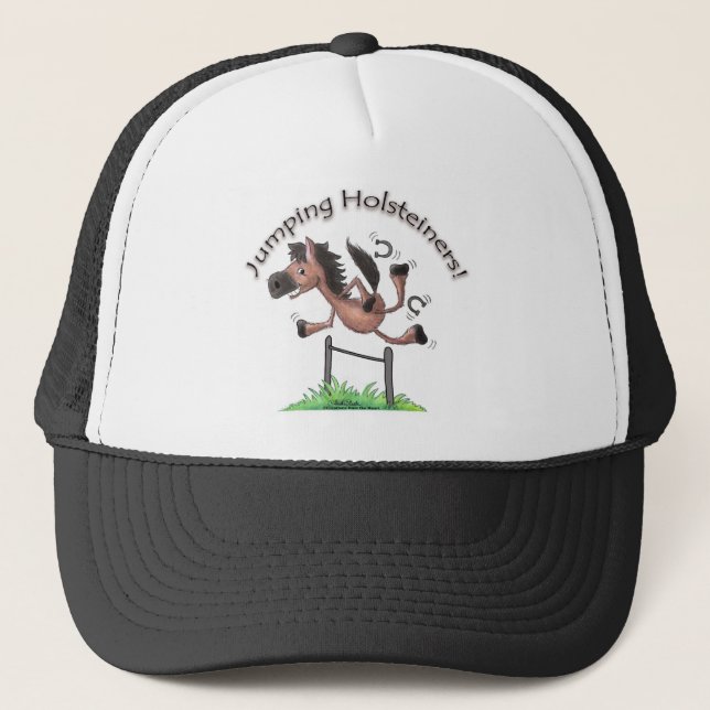 Jumping Holsteiners! Trucker Hat (Front)