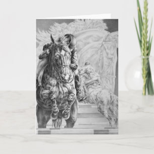 Jumping Horse Drawing by Kelli Swan Card