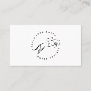 Jumping Horse   Horseback Riding   Horse Trainer Business Card