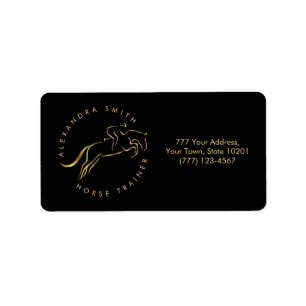 Jumping Horse   Horseback Riding   Horse Trainer Label