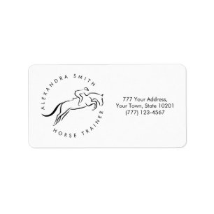 Jumping Horse   Horseback Riding   Horse Trainer Label