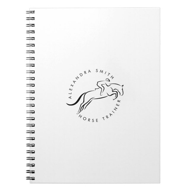 Jumping Horse | Horseback Riding | Horse Trainer Notebook (Front)