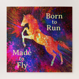 Jumping Horse Painting Jigsaw Puzzle