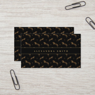 Jumping Horse   Scribble Horse   Gold Horse  Business Card