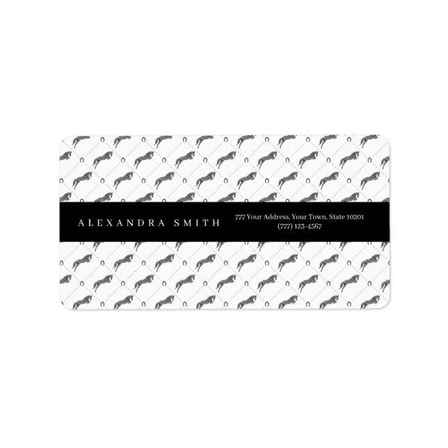 Jumping Horse | Scribble Horse | Horse Trainer Label (Front)
