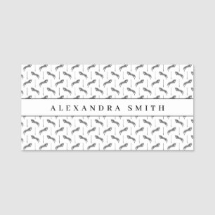 Jumping Horse Scribble Horse Horse Trainer Name Tag