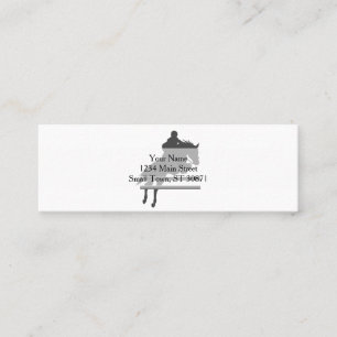 Jumping horse silhouette - Choose background color Mini Business Card