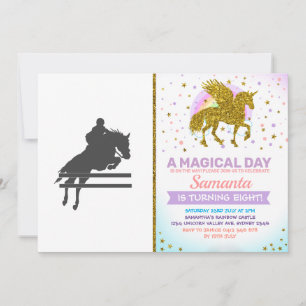 Jumping horse silhouette - Choose background colou Invitation