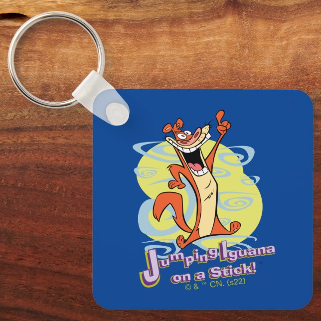 Jumping Igauna on a Stick!™ Keychain (Front)