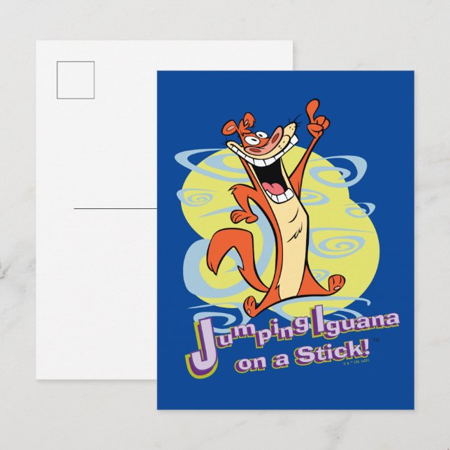 Jumping Igauna on a Stick!™ Postcard (Front/Back)