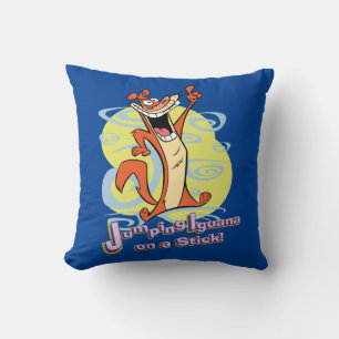 Jumping Igauna on a Stick!™ Throw Pillow