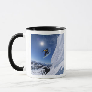 Jumping into Snake Creek Canyon from Clayton 2 Mug