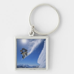 Jumping into Snake Creek Canyon from Clayton 3 Keychain