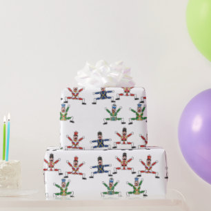jumping jack toys art illustrations wrapping paper