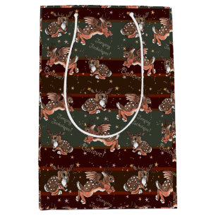 Jumping Jackalope Christmas Medium Gift Bag