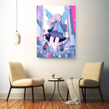 Jumping JK Art Panel | Sushi Musume Art Panel Gene