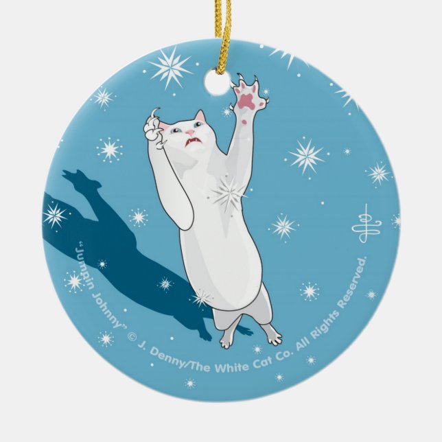 Jumping Johnny... Ceramic Ornament (Front)