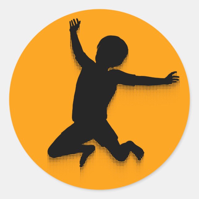 Jumping Kid Sticker (Front)