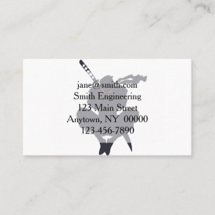 Jumping Ninja silhouette - Choose background color Business Card