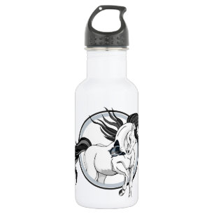 Jumping Out ~ Horse and butterfly 532 Ml Water Bottle